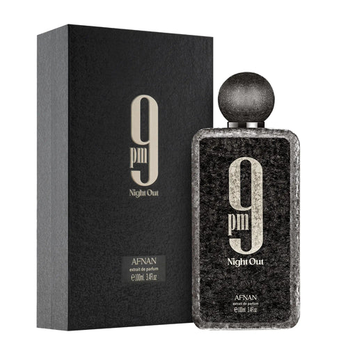 Afnan 9PM Night Out 100 ML — frasco original con caja