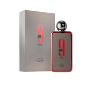 Afnan 9PM Rebel 100 ML — frasco y caja del perfume