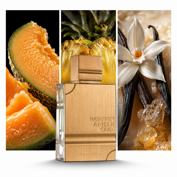 Al Haramain Amber Oud Gold Edition: composición visual de sus acordes principales