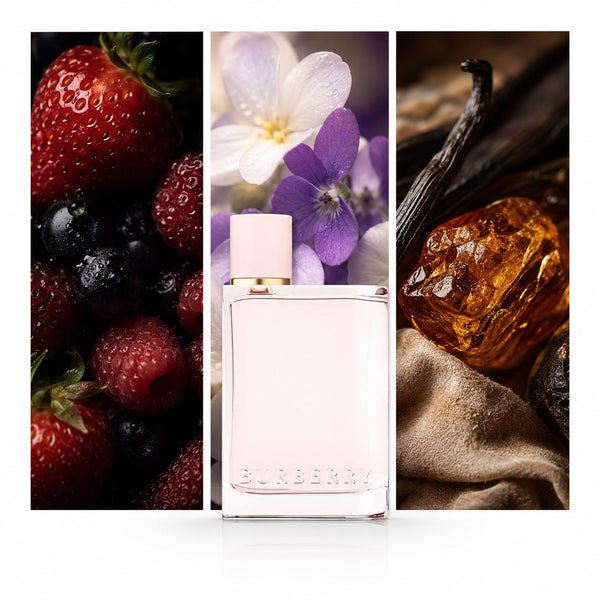 Burberry Her Eau de Parfum — composición editorial fotográfica DYNASTY