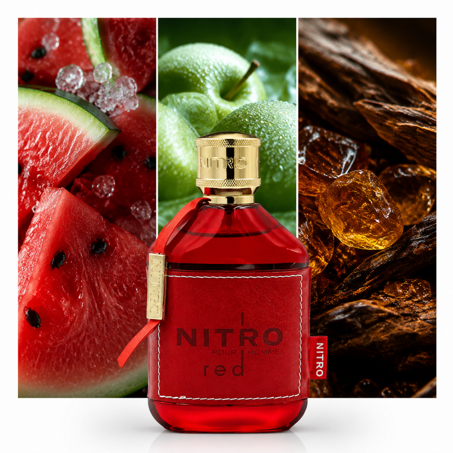 Dumont Nitro Red Intensely: composición visual de sus acordes principales