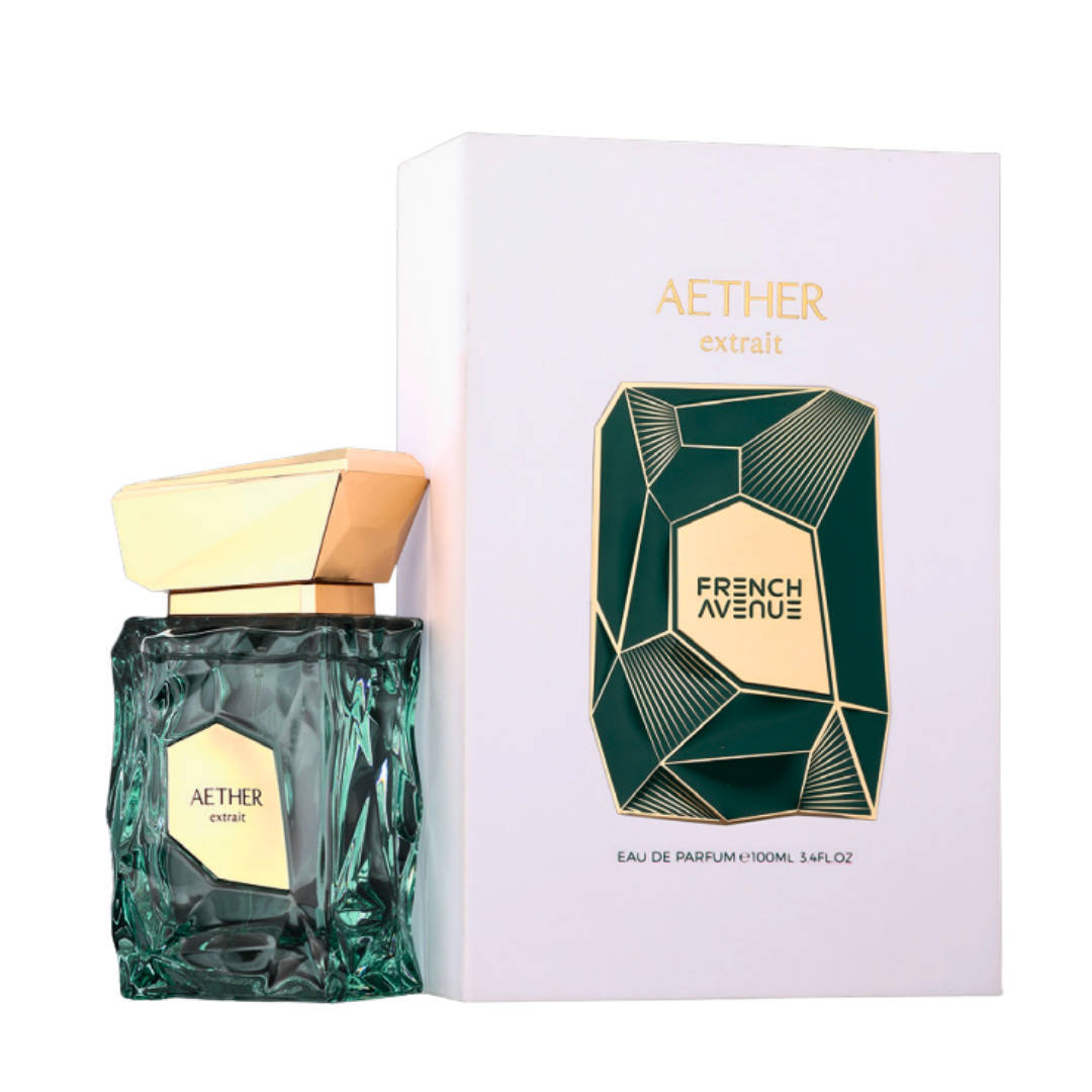 French Avenue Aether 100 ML — frasco y caja del perfume