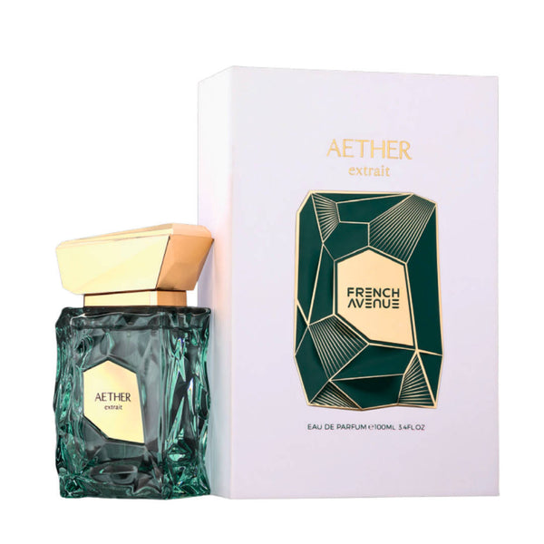 French Avenue Aether 100 ML — frasco y caja del perfume