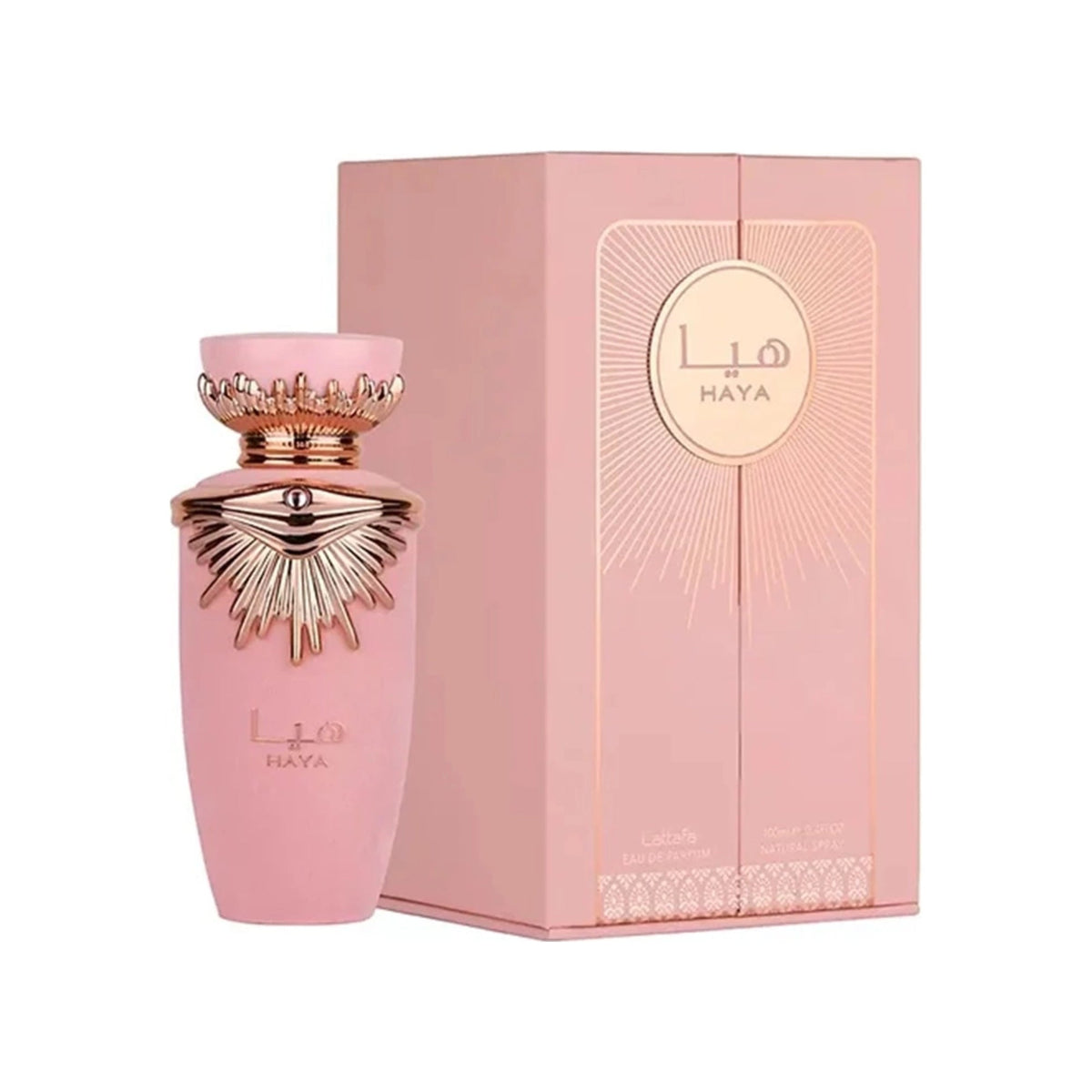 Lattafa Haya perfume original con frasco y caja