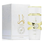 Lattafa Yara Moi 100 ML — frasco y caja del perfume