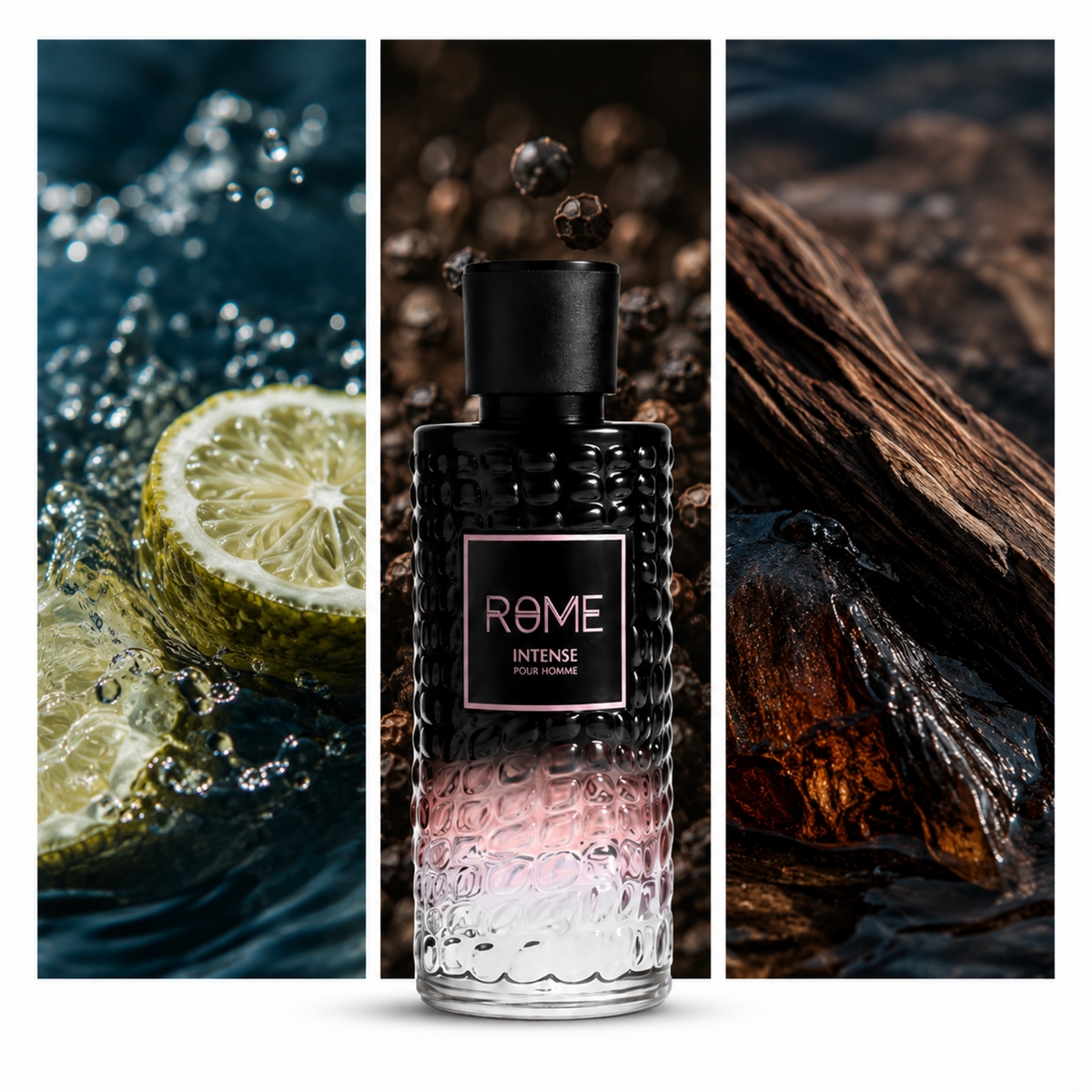 Mast Perfume Rome Intense Pour Homme: composición visual de sus acordes principales