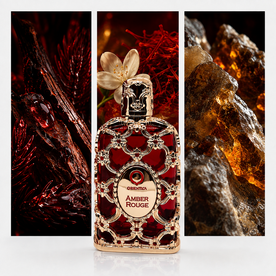 Orientica Amber Rouge: composición visual de sus acordes principales
