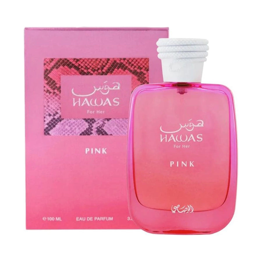 Rasasi Hawas Pink — frasco y caja original