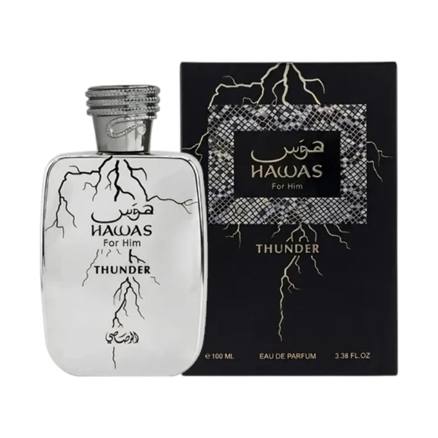 Rasasi Hawas Thunder — frasco y caja original