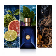 Versace Dylan Blue Pour Homme — composición editorial fotográfica DYNASTY